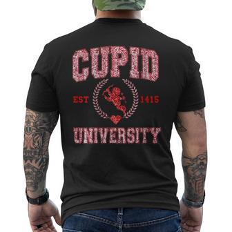 Retro Cupid University Est 1415 Couples Valentines Day Men's T-shirt Back Print - Monsterry UK