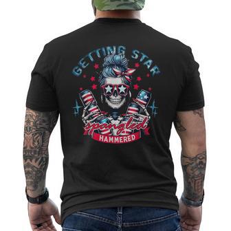 Retro Getting Star Spangled Hammered America 4Th Of July Men's T-shirt Back Print - Monsterry CA