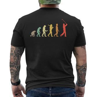 Retro Golf Evolution For Golfers & Golf Players Men's T-shirt Back Print - Monsterry