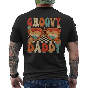 Retro Groovy Daddy Father 60S 70S 80S Hippie Fathers Day Men's T-shirt Back Print - Thegiftio UK
