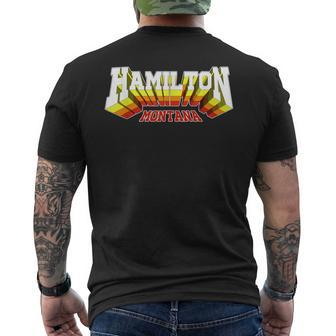 Retro Hamilton City Mt Montana Men's T-shirt Back Print - Monsterry UK