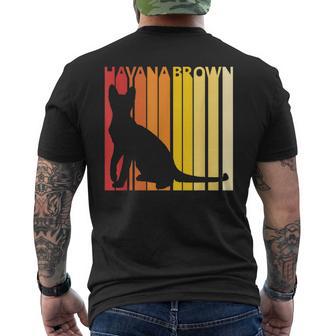 Retro Havana Brown Cat Breed Owner Men's T-shirt Back Print - Monsterry UK