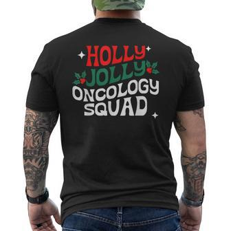 Retro Holly Christmas Jolly Oncology Squad Xmas Mens Back Print T-shirt - Thegiftio UK