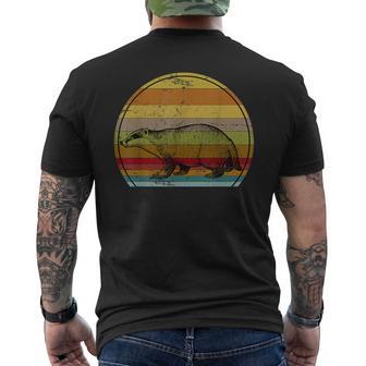 Retro Honey Badger Men's T-shirt Back Print - Monsterry DE