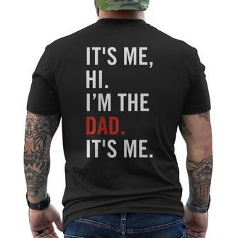 Retro It's Me Hi I'm The Dad It's Me For Dad Men's T-shirt Back Print - Monsterry