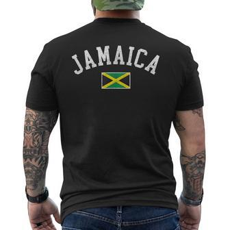 Retro Jamaica Flag Vintage Jamaican Travel Souvenir Boy Girl Men's T-shirt Back Print - Monsterry DE