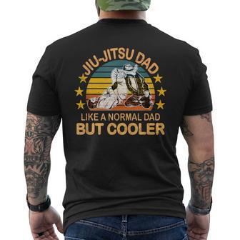 Retro Jiu-Jitsu Dad Bjj Martial Arts Fathers Day Men's T-shirt Back Print - Monsterry DE