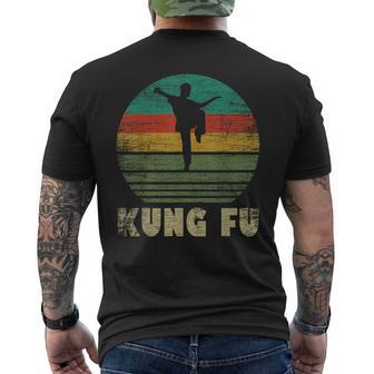 Retro Kung Fu Fighter Fighting Martial Arts Vintage Kung Fu Men's T-shirt Back Print - Monsterry CA