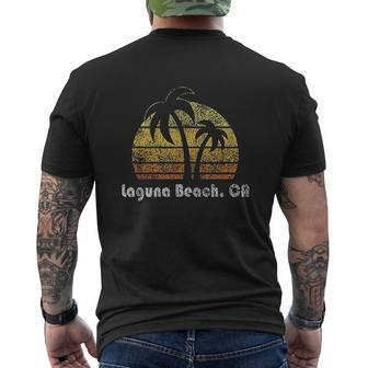 Retro Laguna Beach California Beach Mens Back Print T-shirt - Thegiftio UK