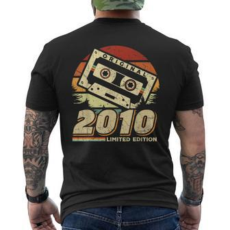 Retro Limited Edition 2010 Cassette Tape 14Th Birthday Men's T-shirt Back Print | Mazezy