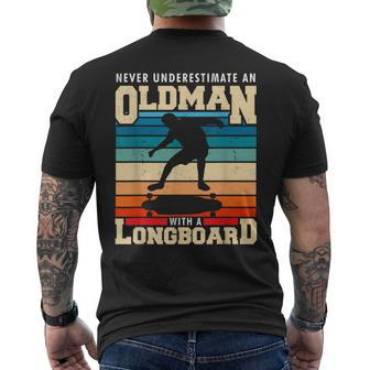 Retro Longboarder Longboard T-Shirt mit Rückendruck - Seseable
