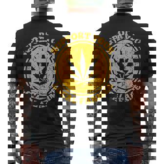 Retro Marijuana Support Your Local Farmer Cannabis Weed 2023 Men's T-shirt Back Print | Seseable UK