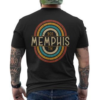 Retro Memphis Area Code 901 Residents State Tennessee Men's T-shirt Back Print - Monsterry AU