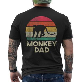 Retro Monkey Dad Monkey Lovers Father's Day Dad Animal Men's T-shirt Back Print - Monsterry DE