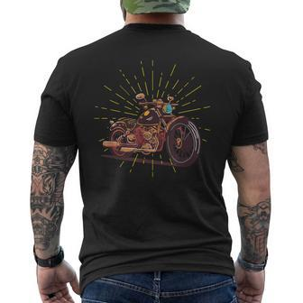 Retro Motorcycle Old Biker Clubs Moto Vintage Motorbike Men's T-shirt Back Print - Monsterry UK