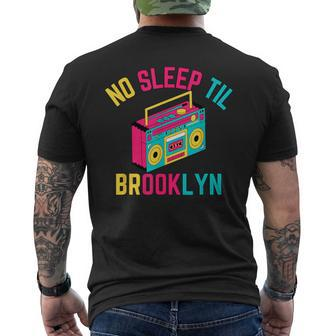 Retro No Sleep Til Brooklyn Men's T-shirt Back Print - Seseable