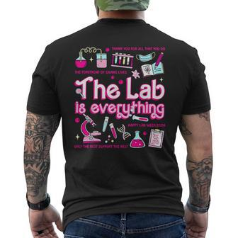 Retro Pink The Lab Is Everything Happy Lab Week 2024 Men's T-shirt Back Print | Mazezy