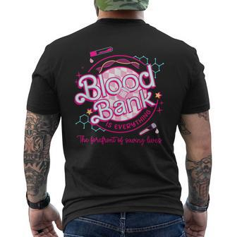 Retro Pink Lab Week 2024 Blood Bank Laboratory Lab Tech Men's T-shirt Back Print | Mazezy
