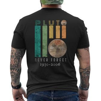 Retro Pluto Never Forget 1930-2006 Astronomy Fuuny Space Men's T-shirt Back Print - Monsterry AU