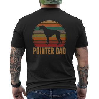 Retro Pointer Dad Rott Dog Owner Pet Pointer Father Mens Back Print T-shirt | Mazezy