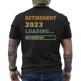 Retro Retirement 2023 Loading Retired Countdown Retiring Men's T-shirt Back Print - Monsterry AU