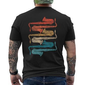 Retro Saxophone Men's T-shirt Back Print - Monsterry