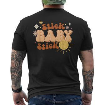 Retro Stick Baby Stick Ivf Transfer Day Ivf Couple Men's T-shirt Back Print - Thegiftio UK