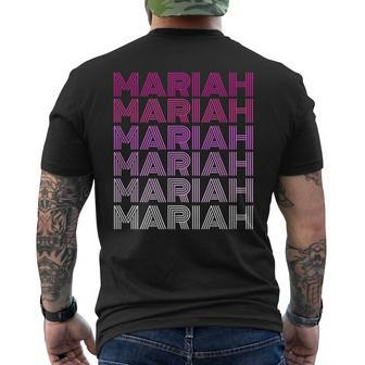 Retro Style Mariah Pink Ombre S T-Shirt mit Rückendruck - Seseable