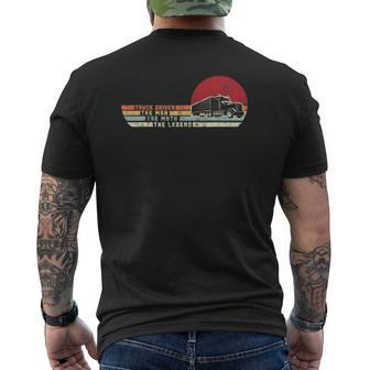 Retro Style Truck Driver The Man Myth Legend Trucker Mens Back Print T-shirt | Mazezy DE