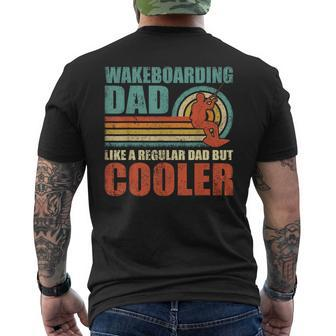 Retro Style Vintage Wakeboarding Dad Father's Day Men's T-shirt Back Print - Monsterry UK