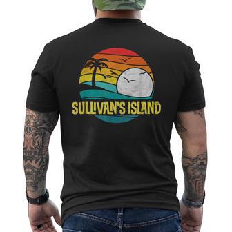 Retro Sullivan's Island Beach Sun & Surf Eighties Graphic Men's T-shirt Back Print - Monsterry