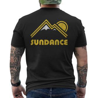 Retro Sundance Utah Ut T Vintage Mountains Men's T-shirt Back Print - Monsterry