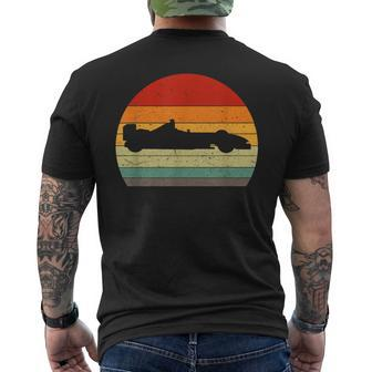 Retro Sunset Formula Race Car Racing Racer Men's T-shirt Back Print - Monsterry AU