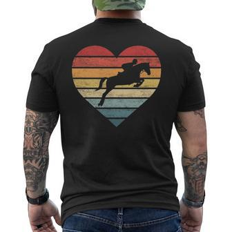 Retro Sunset Horse Lover Rider Equestrian Horseman Men's T-shirt Back Print | Mazezy UK
