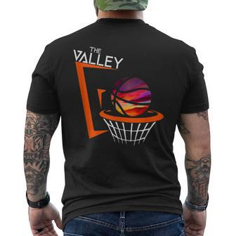 Retro Sunset The Valley Hoops Phoenix Basketball Men's T-shirt Back Print - Monsterry UK