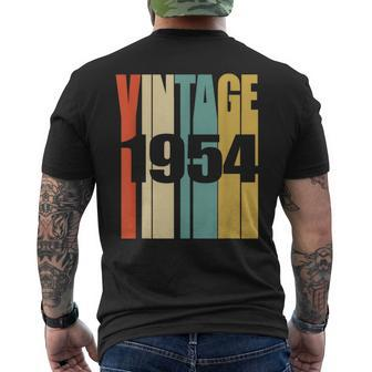 Retro Vintage 1954 70 Yrs Old Bday 70Th Birthday Men's T-shirt Back Print - Monsterry CA