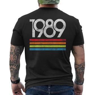 Retro Vintage 1989 33 Birthday Men's T-shirt Back Print - Monsterry AU