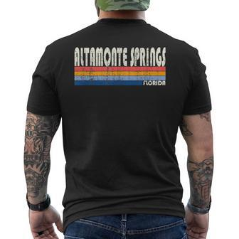 Retro Vintage 70S 80S Style Altamonte Springs Fl Men's T-shirt Back Print - Monsterry UK