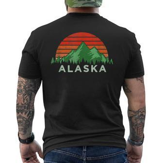 Retro Vintage Alaska Alaska Men's T-shirt Back Print - Monsterry
