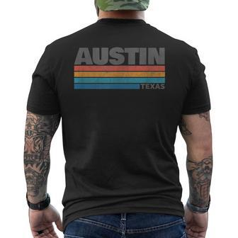 Retro Vintage Austin Texas Men's T-shirt Back Print - Monsterry CA