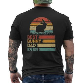Retro Vintage Best Bunny Dad Ever S Animals Lover Mens Back Print T-shirt | Mazezy