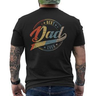 Retro Vintage Best Dad Ever Father Daddy Father's Day Men's T-shirt Back Print - Monsterry AU