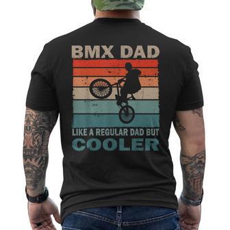 Retro Vintage Bike Cycling Dad Bmx Player & Fan Father's Day Men's T-shirt Back Print - Monsterry AU