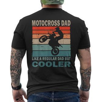 Retro Vintage Dirt Bike Dad Motocross Fan Father's Day Men's T-shirt Back Print - Monsterry UK