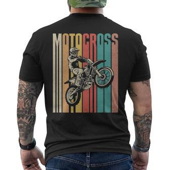 Retro Vintage Dirt Bike Mx Bike Rider Motocross Men's T-shirt Back Print | Mazezy
