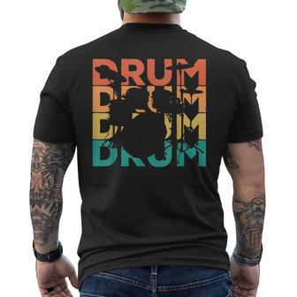 Retro Vintage Drums For Drummers & Drummers T-Shirt mit Rückendruck - Seseable