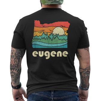 Retro Vintage Eugene Oregon Throwback Idea Men's T-shirt Back Print - Monsterry CA