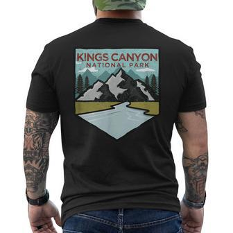 Retro Vintage Kings Canyon National Park Men's T-shirt Back Print - Monsterry CA