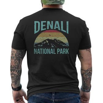 Retro Vintage National Park Denali National Park Mens Back Print T-shirt - Thegiftio UK