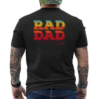 Retro Vintage Rad Dad Mens Back Print T-shirt | Mazezy